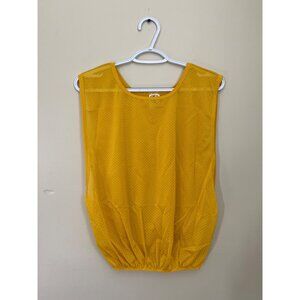 NWT Athletic Works Adult One Size Scrimmage Jerseys 6 Pack Yellow W/Travel Bag